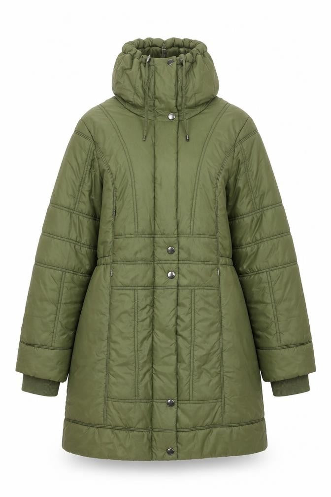 Womens UK Size 10 ETAGE Green Puffer Jacket