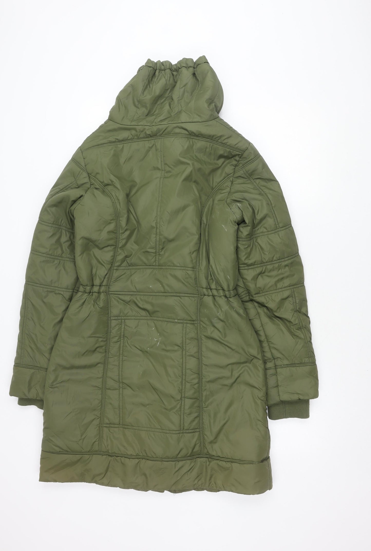 Womens UK Size 10 ETAGE Green Puffer Jacket