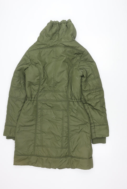 Womens UK Size 10 ETAGE Green Puffer Jacket
