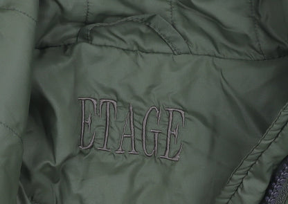 Womens UK Size 10 ETAGE Green Puffer Jacket