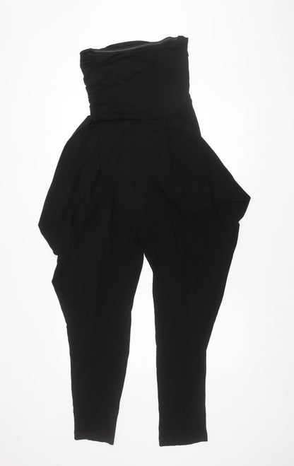 Zara Women's Black Jumpsuit Size 12 Elastic Waist