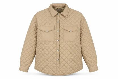 Womens UK Size L Quiz Beige Quilted Coat