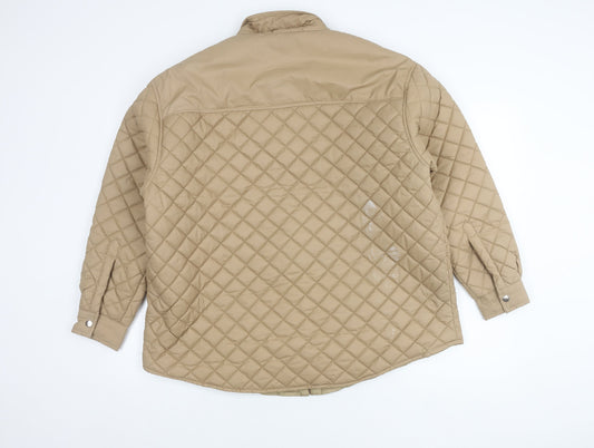 Quiz Women's Beige Quilted Jacket L Casual