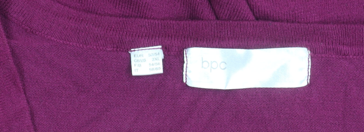 Womens UK Size 2XL bpc Purple Cardigan Jumper