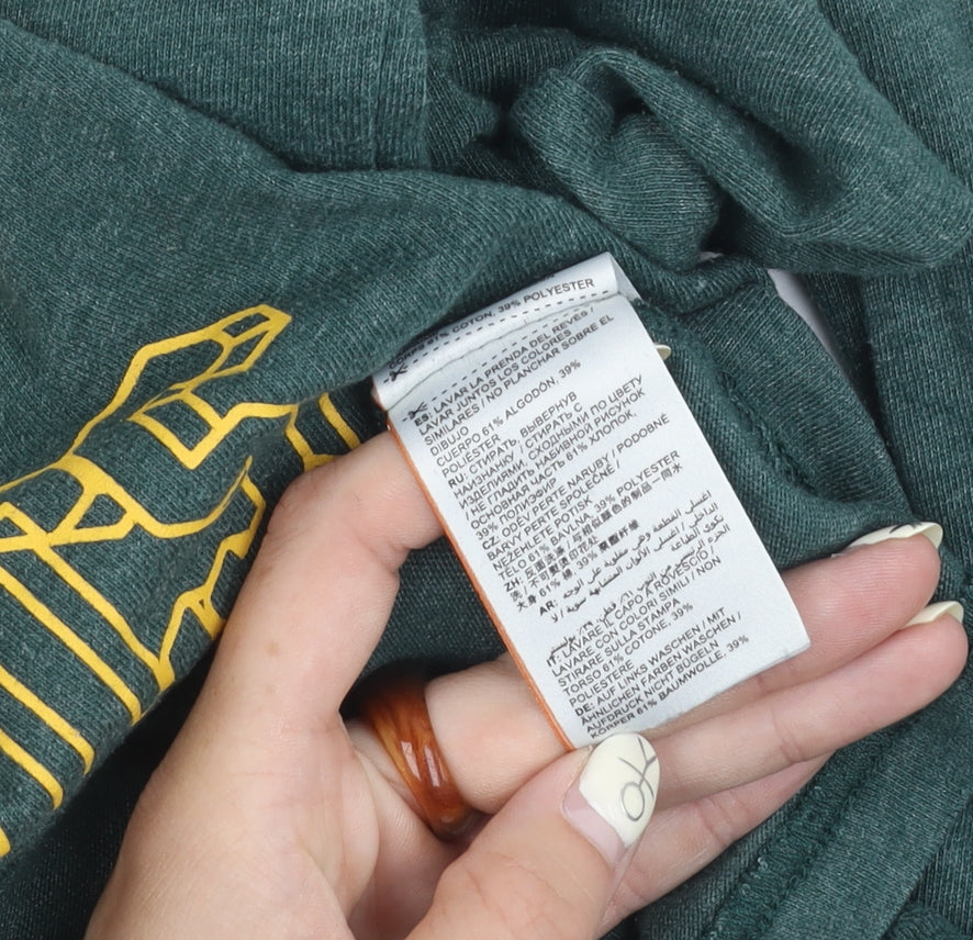 Superdry Men's Green Graphic Print Long Sleeve T-Shirt M