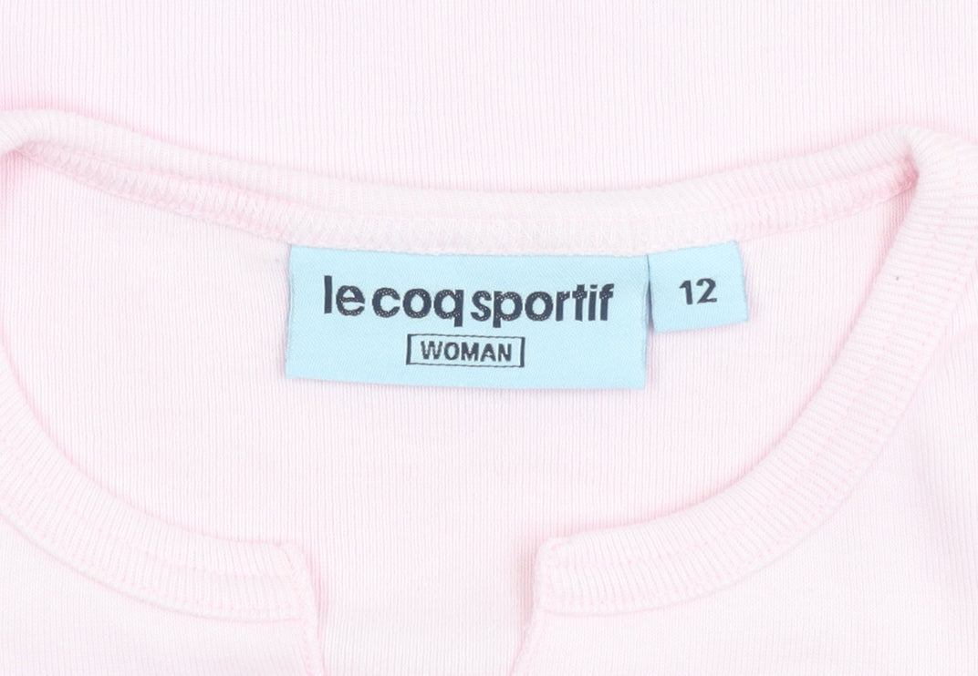 Womens UK Size 12 le coq sportif Pink Basic T-Shirt