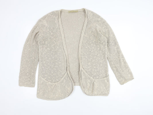 Womens UK Size 14 NEXT Beige Cardigan Jumper
