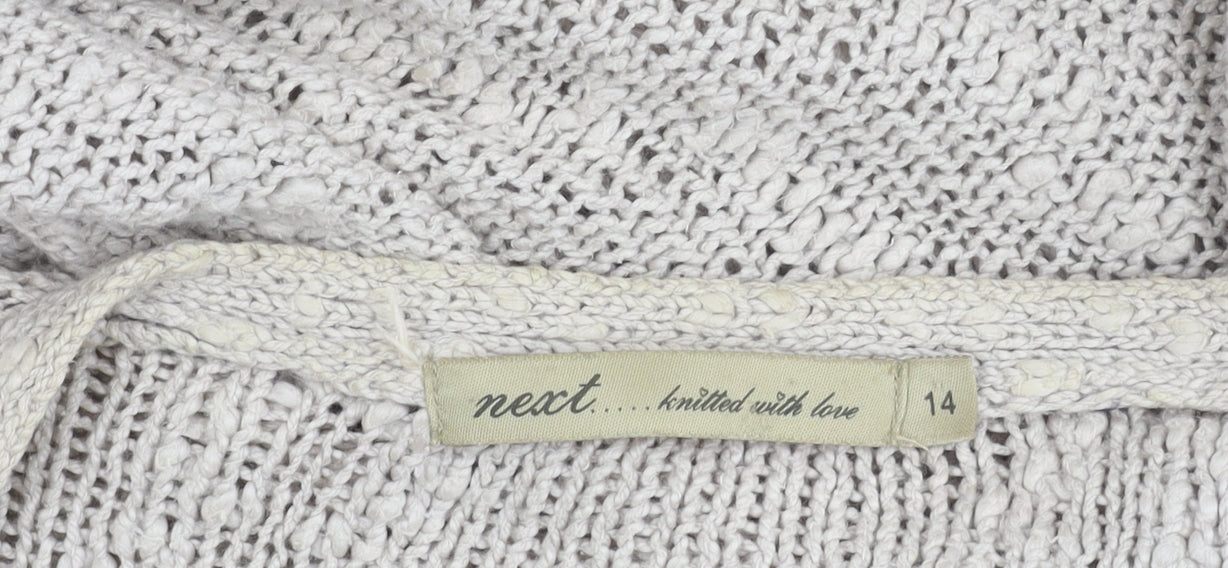 Womens UK Size 14 NEXT Beige Cardigan Jumper