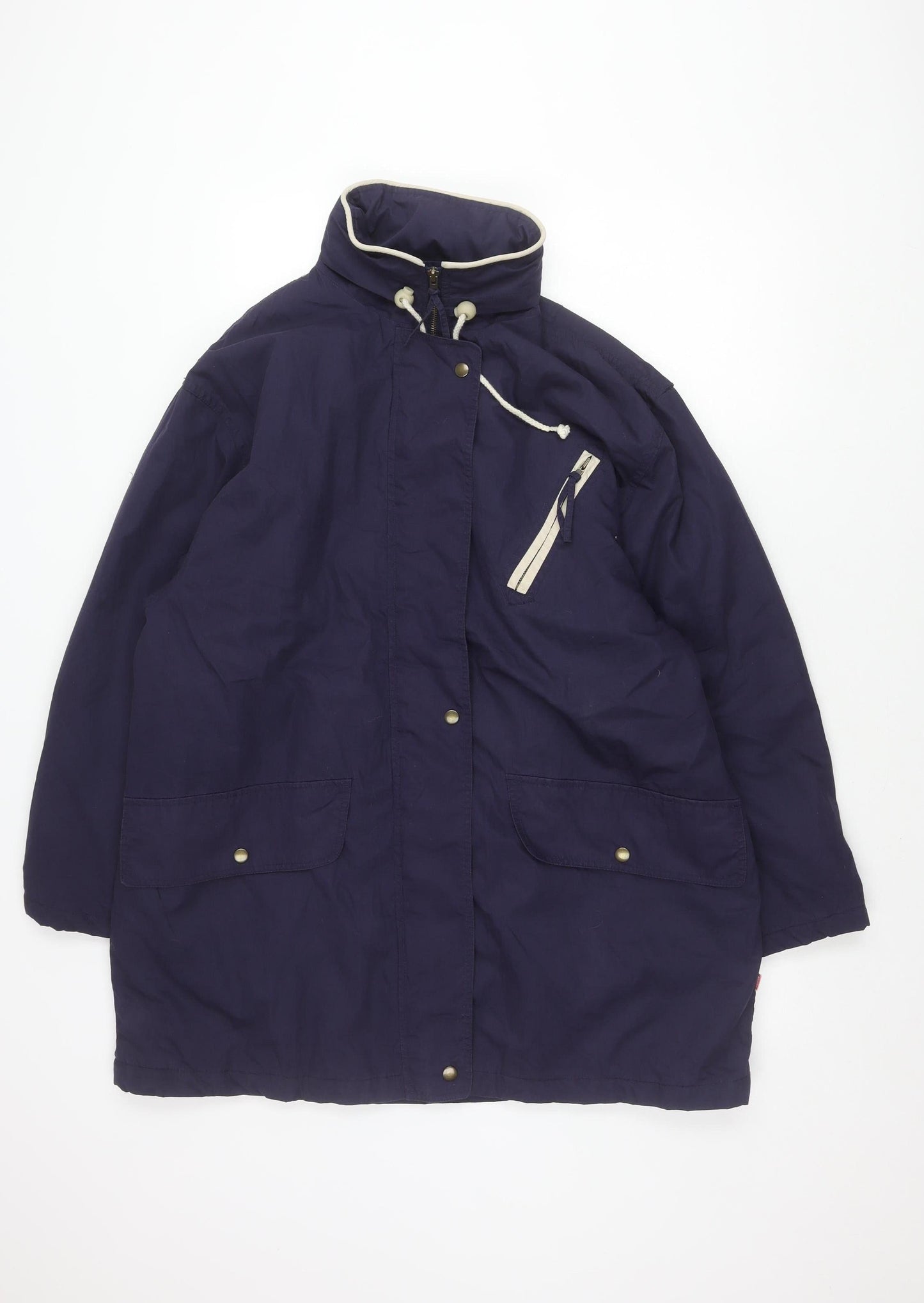 Havana Unisex Blue Jacket M Plaid Polyester Cotton Casual