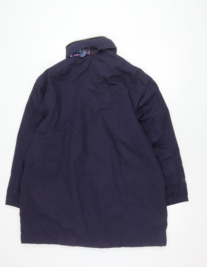 Havana Unisex Blue Jacket M Plaid Polyester Cotton Casual