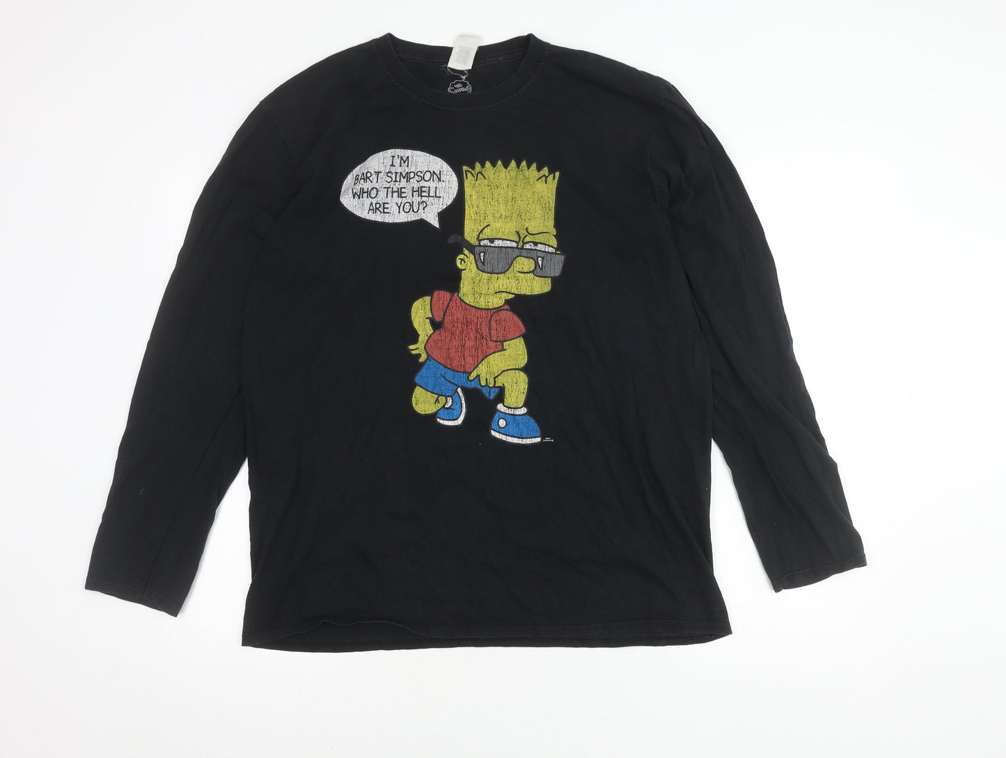 Mens UK Size L Gildan Black  T-Shirt