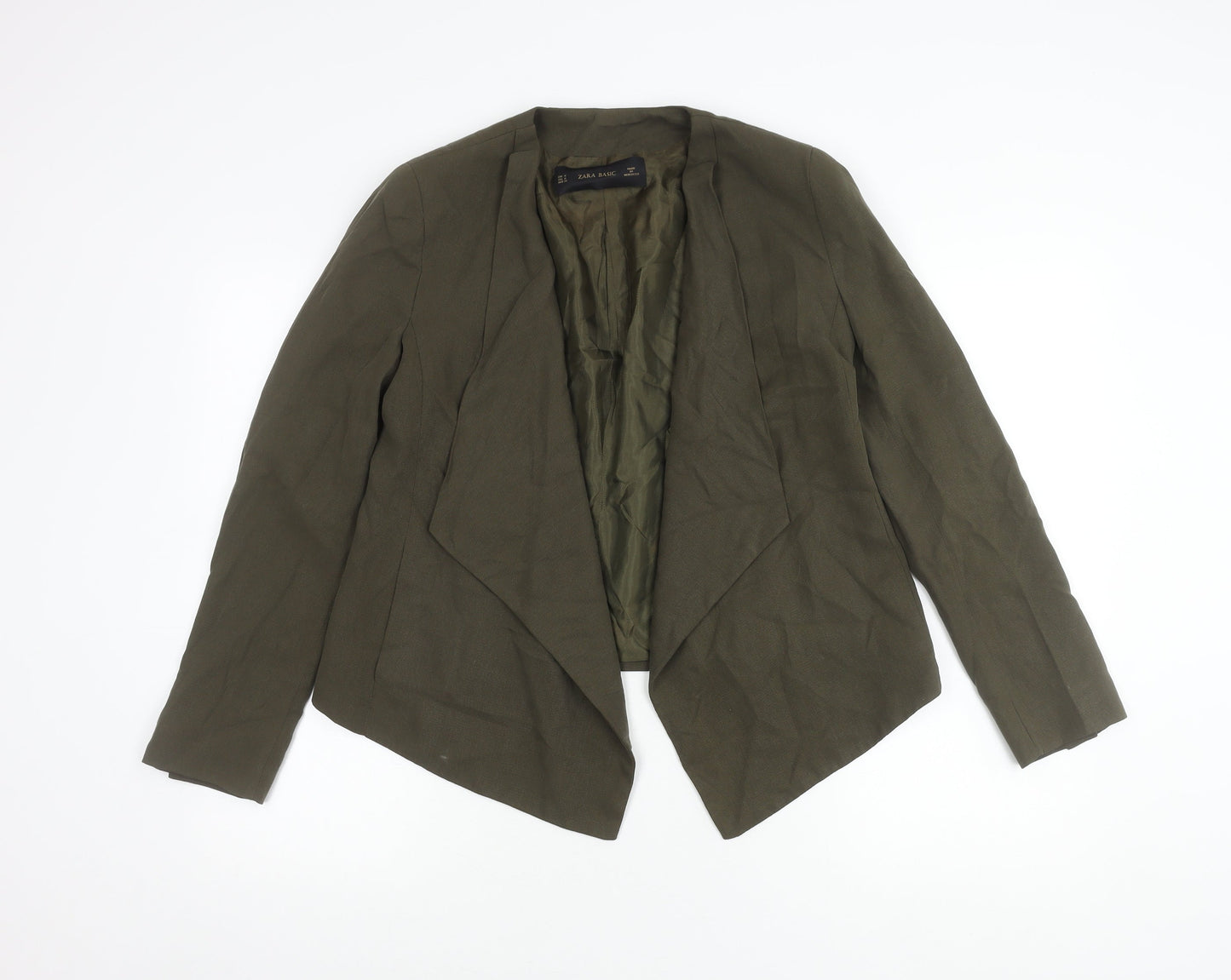 Womens UK Size M Zara Basic Green Basic Jacket