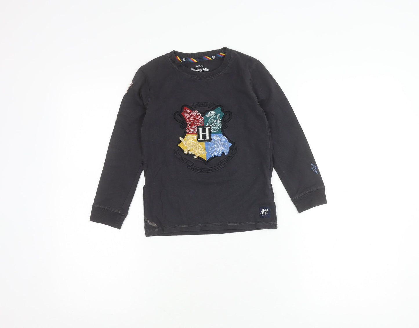 Marks & Spencer Boys Black Harry Potter Long Sleeve T-Shirt 5-6 Years