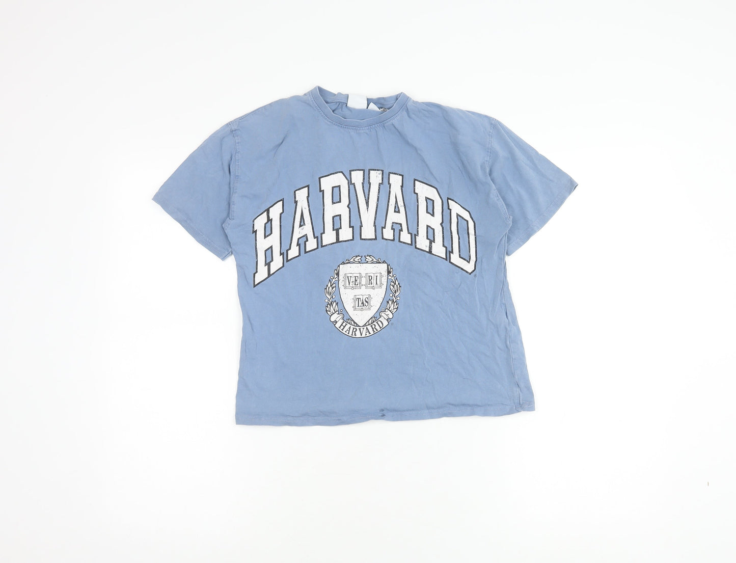 Womens UK Size 10 Zara Blue Basic T-Shirt