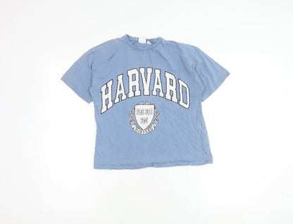 Womens UK Size 10 Zara Blue Basic T-Shirt