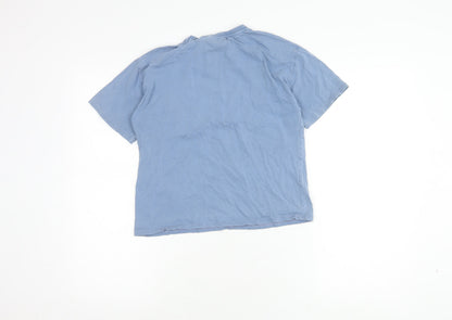 Womens UK Size 10 Zara Blue Basic T-Shirt