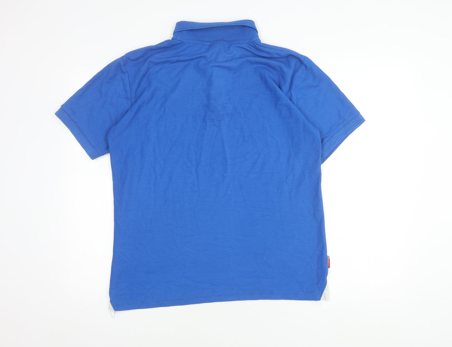 Slazenger Men's Blue Cotton Polo Shirt - Medium