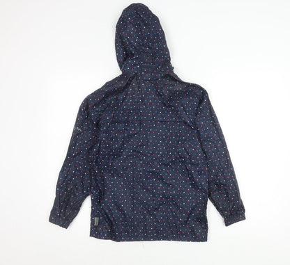 Trespass Girls' Blue Polka Dot Rain Coat 9 Years