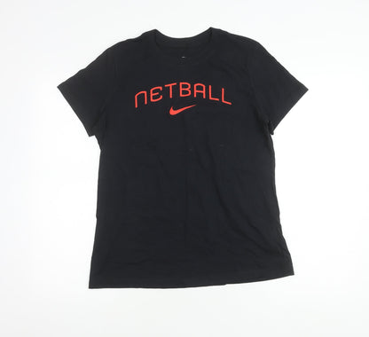 Nike Men's Black Netball Graphic T-Shirt Size M