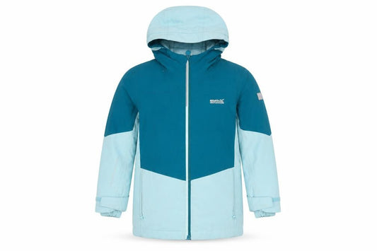 Regatta Girls Blue Parka Jacket 11 Years Hooded Mid-Length