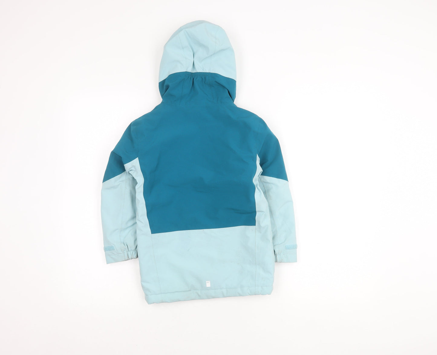 Regatta Girls Blue Parka Jacket 11 Years Hooded Mid-Length