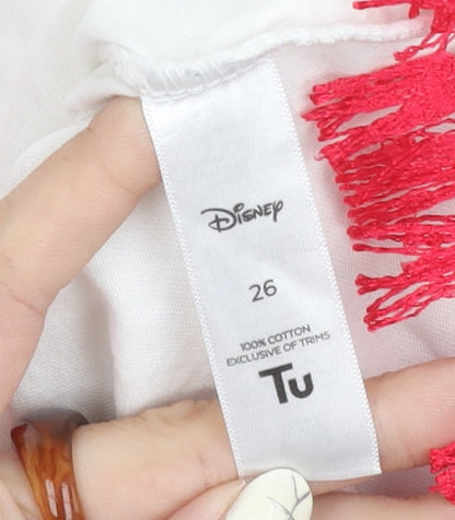 Womens UK Size 26 Disney White  T-Shirt
