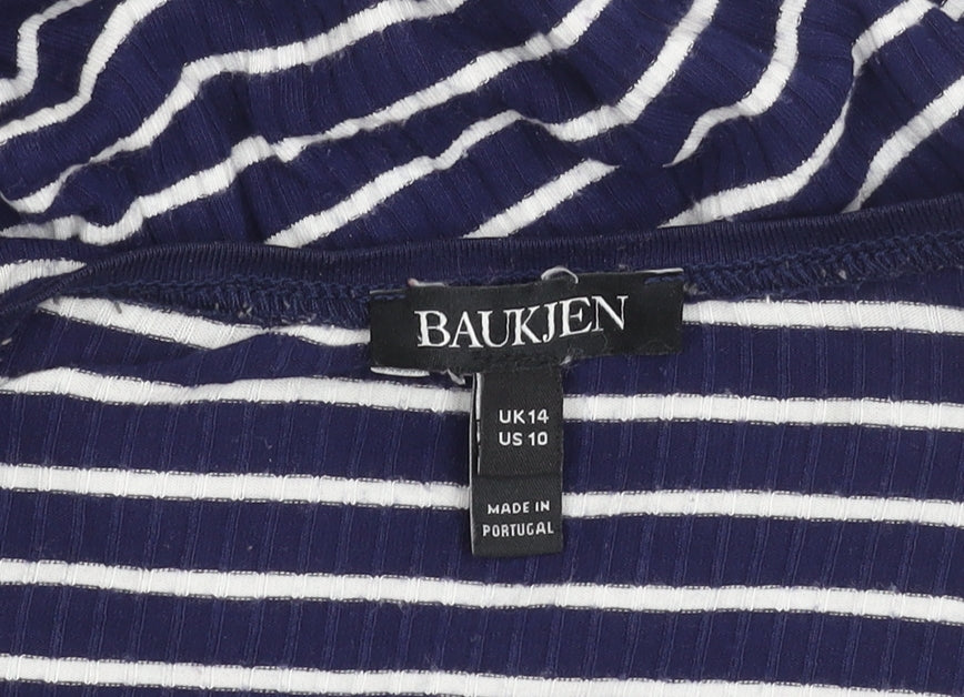 Womens UK Size 14 Baukjen Blue Tunic T-Shirt