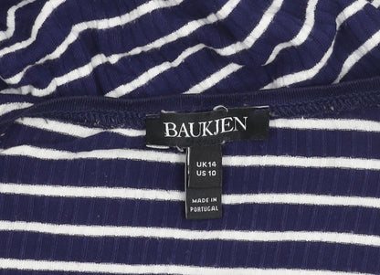 Womens UK Size 14 Baukjen Blue Tunic T-Shirt