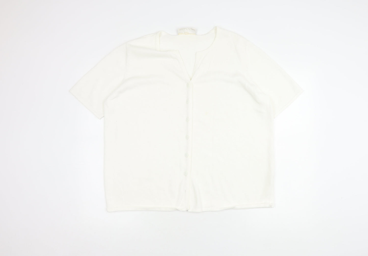 Womens UK Size 20 Ann Harvey White  Button-Up