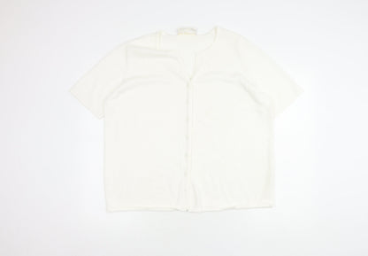 Womens UK Size 20 Ann Harvey White  Button-Up