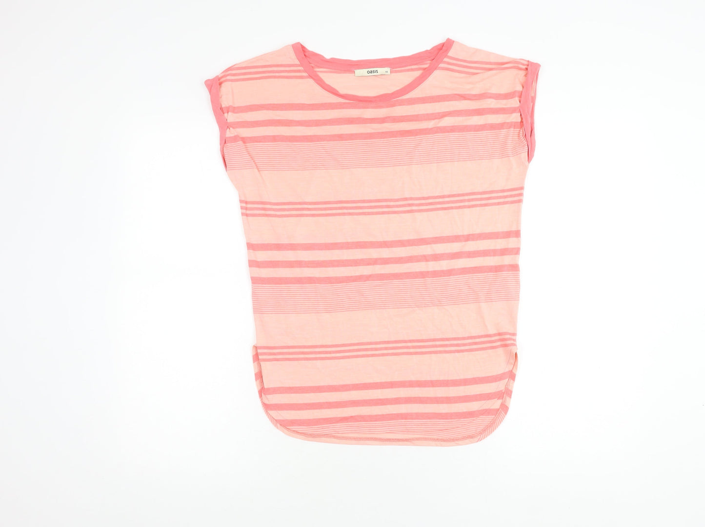 Womens UK Size XS Oasis Pink Basic T-Shirt