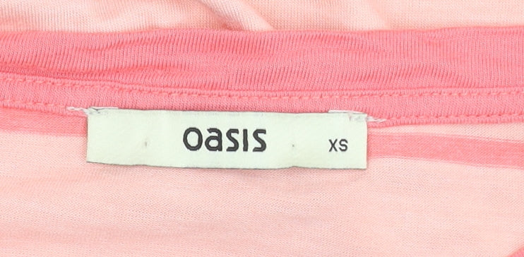 Womens UK Size XS Oasis Pink Basic T-Shirt