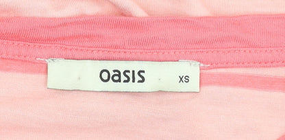 Womens UK Size XS Oasis Pink Basic T-Shirt