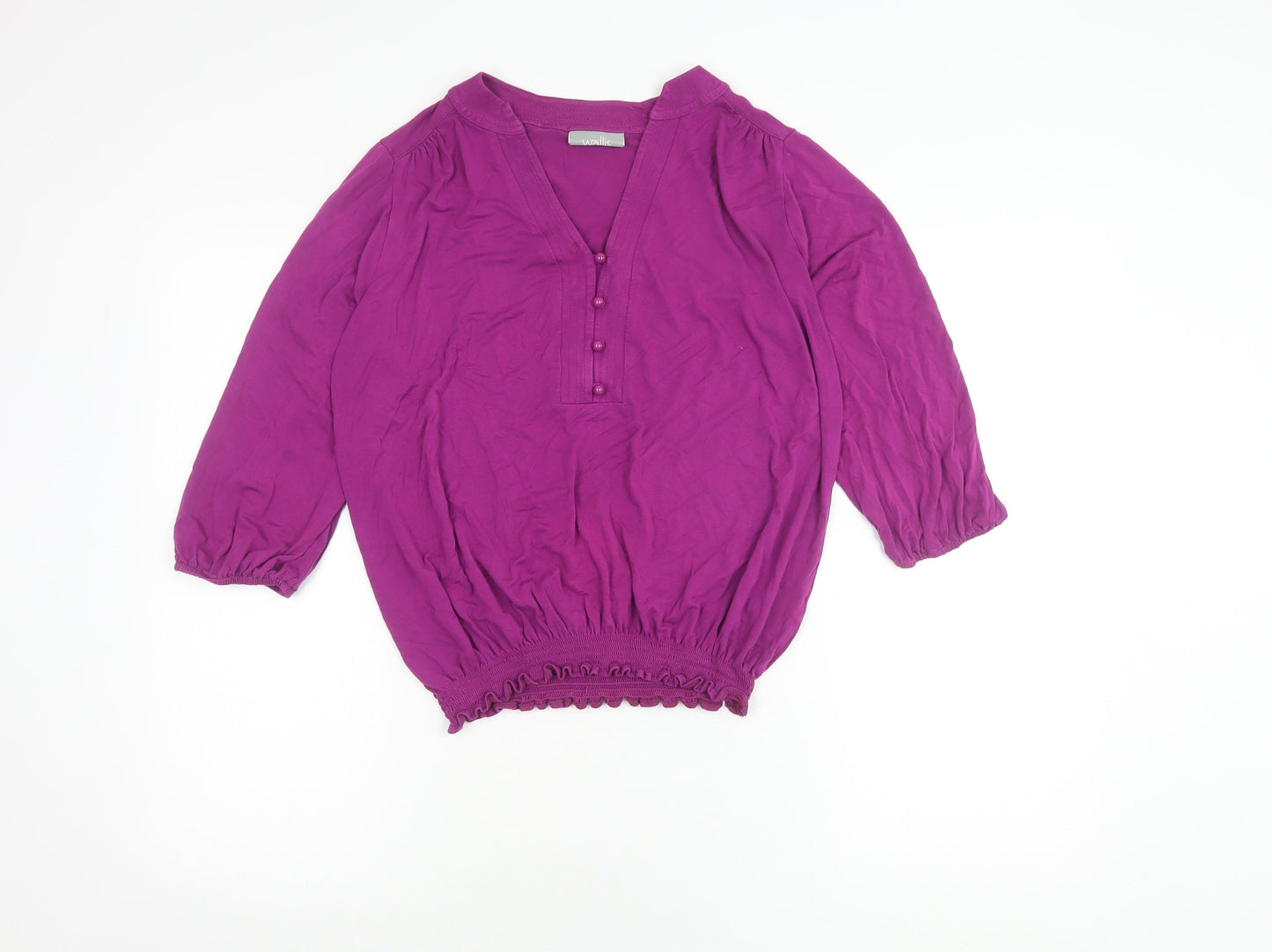 Womens UK Size S Wallis Purple Basic Blouse