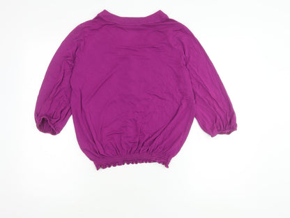 Womens UK Size S Wallis Purple Basic Blouse