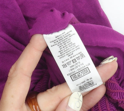 Womens UK Size S Wallis Purple Basic Blouse