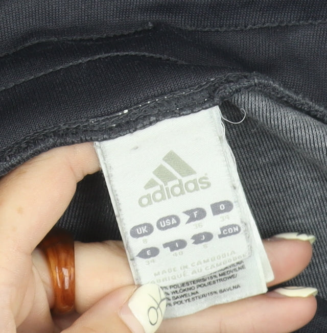 Adidas Women's Black Trousers, Size 8, Elastic Waist