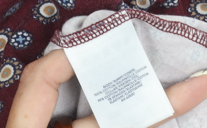 Lands' End Women's Multicoloured Floral Polo - Size 14