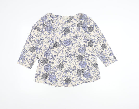 M&Co Women's Multicoloured Floral Top, Size 14