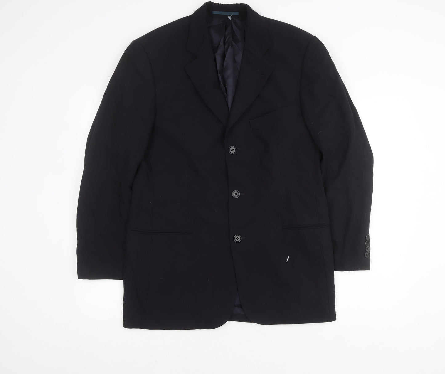 Hugo Boss Men's Black Blazer Size 46 Single-Breasted