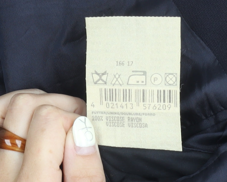 Hugo Boss Men's Black Blazer Size 46 Single-Breasted