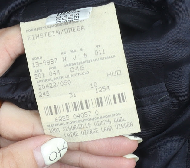 Hugo Boss Men's Black Blazer Size 46 Single-Breasted