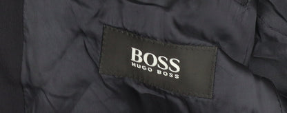 Hugo Boss Men's Black Blazer Size 46 Single-Breasted