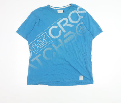 Mens UK Size 2XL Crosshatch Blue  T-Shirt