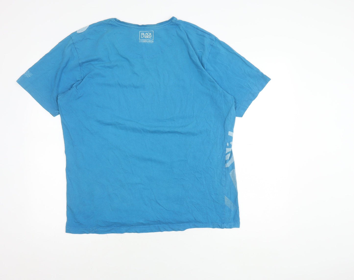 Mens UK Size 2XL Crosshatch Blue  T-Shirt
