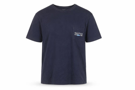 Nautica Men's Blue Cotton Crew Neck T-Shirt L