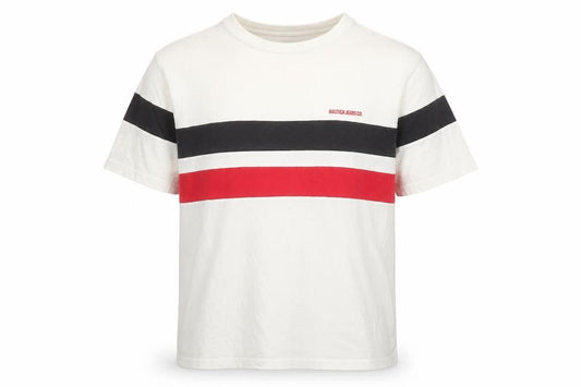 Nautica Men's XL White Striped Cotton T-Shirt