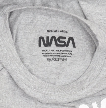 NASA Men's Grey Graphic Print 2XL T-Shirt