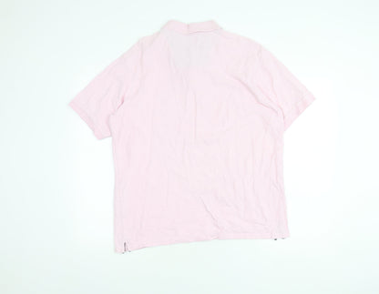 Marks and Spencer Men's Pink Polo Shirt, L, Regular Fit