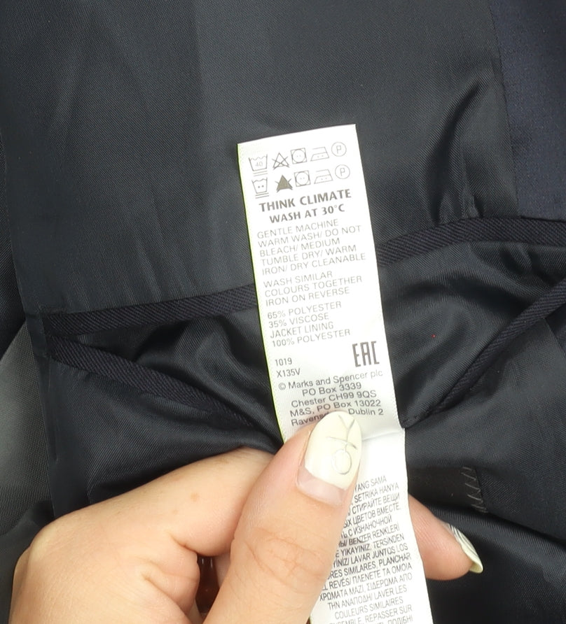 Marks and Spencer Men's Blue XL Blazer Jacket